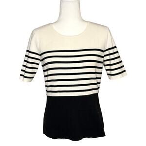 Ann Taylor Striped Fit & Flare Sweater Women’s M